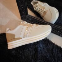 Baskets Beiges et Camel – Modèle : « Nayla »