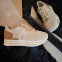 Baskets Beiges et Camel – Modèle : "Nayla"