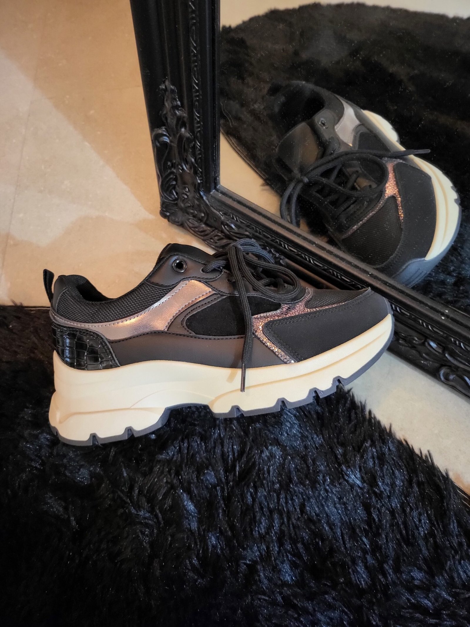 Baskets chunky à Détails métalliques – Modèle : "Naël"