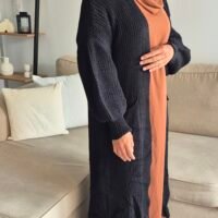 Cardigan Tricot Long – Noire Simplicité