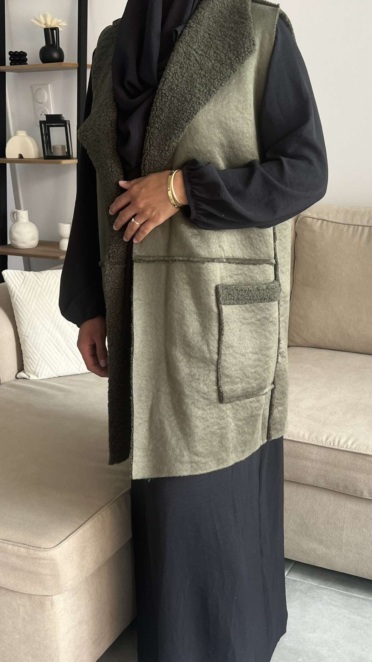 Veste Cocoon Sans Manches – Charme & Praticité – Image 2